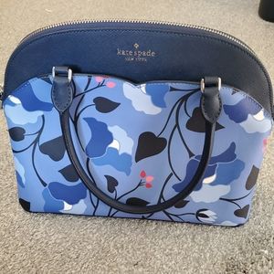 Kate Spade blue floral handbag crossbody tote